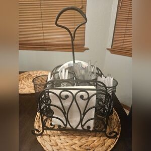 Black utensil caddy